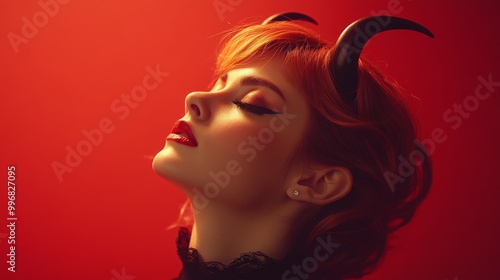 Gothic Demoness Fantasy Portraits: Dark, Mysterious, and Seductive Beauty in Red