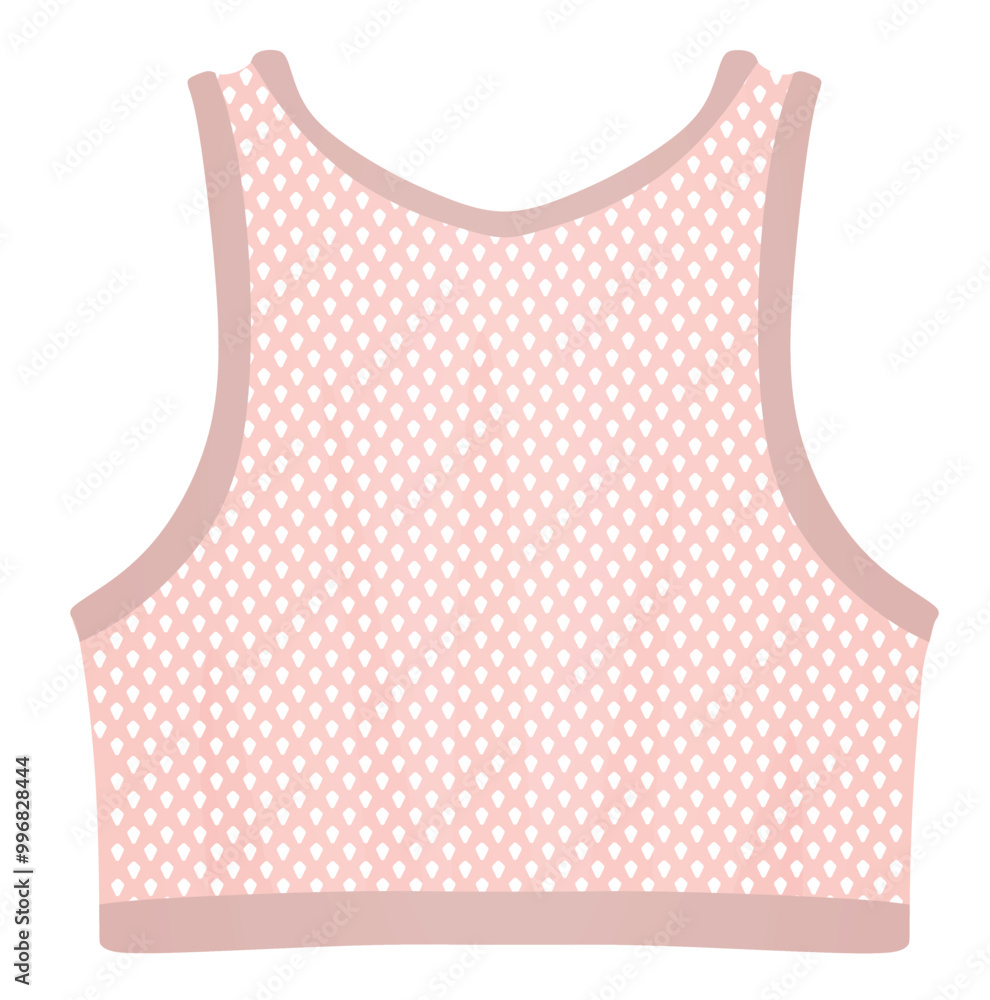 Pink women hollow crop top. vector illustration Pink women hollow crop top. vector illustration