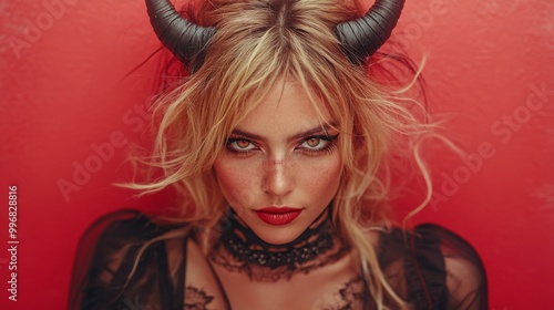 Gothic Demoness Fantasy Portraits: Dark, Mysterious, and Seductive Beauty in Red