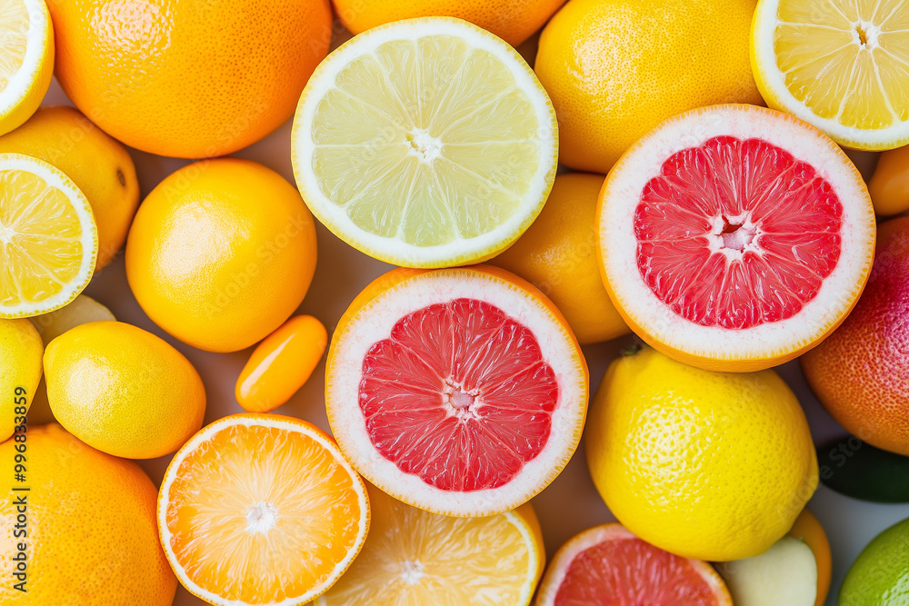 Vitamins and fruits for healthy. generative AI Vitamins and fruits for healthy. generative AI