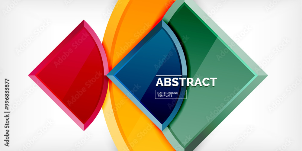 Abstract background - circles and round triangles with 3d effect. Vector Illustration For Wallpaper, Banner, Background, Card, Book Illustration, landing page Abstract background - circles and round triangles with 3d effect. Vector Illustration For Wallpaper, Banner, Background, Card, Book Illustration, landing page