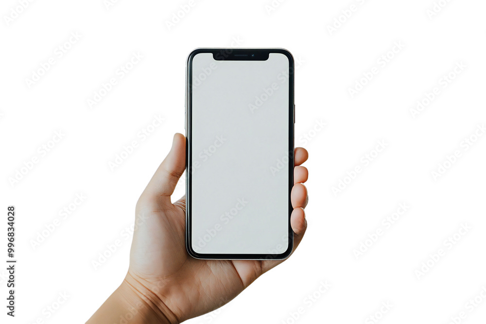 Smartphone Mockup Held in Hand, Isolated Mobile Device for App Display and Digital Technology, Perfect for Tech Designs and Mobile Templates Smartphone Mockup Held in Hand, Isolated Mobile Device for App Display and Digital Technology, Perfect for Tech Designs and Mobile Templates