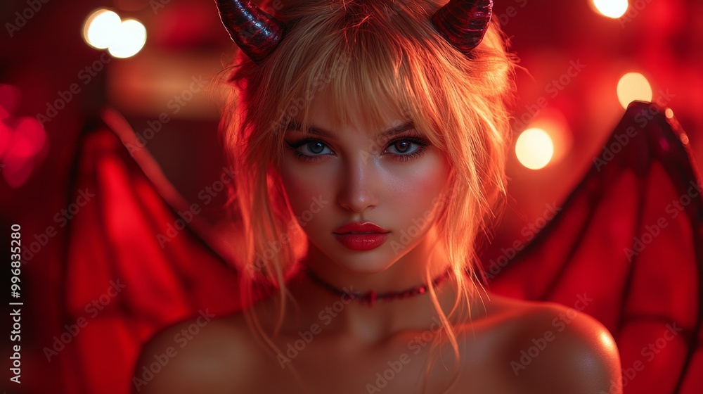 Gothic Demoness Fantasy Portraits: Dark, Mysterious, and Seductive Beauty in Red Gothic Demoness Fantasy Portraits: Dark, Mysterious, and Seductive Beauty in Red