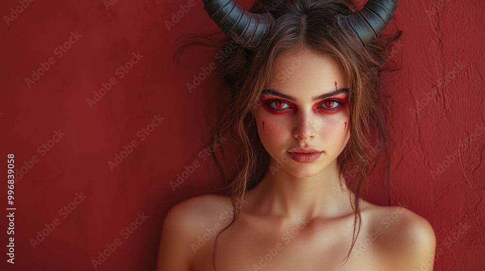 Gothic Demoness Fantasy Portraits: Dark, Mysterious, and Seductive Beauty in Red Gothic Demoness Fantasy Portraits: Dark, Mysterious, and Seductive Beauty in Red