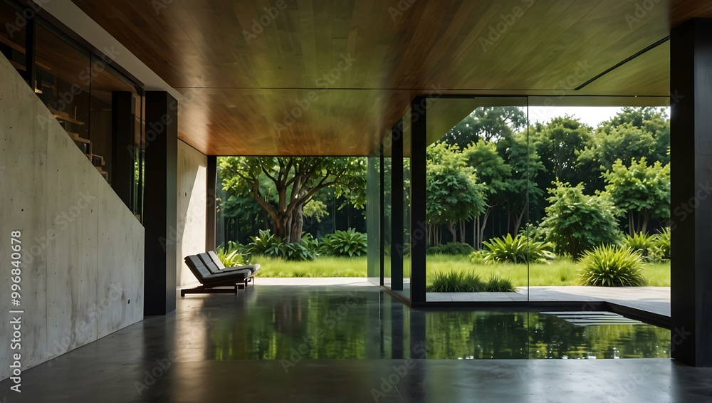 Awe-inspiring architecture reflecting lush green surroundings. Awe-inspiring architecture reflecting lush green surroundings.