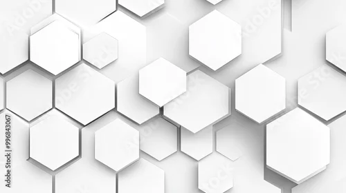 Obraz  z motywem This seamless pattern showcases grey and white marble hexagon tiles, ideal for enhancing modern interior designs with a stylish and sophisticated touch SEAMLESS PATTERN