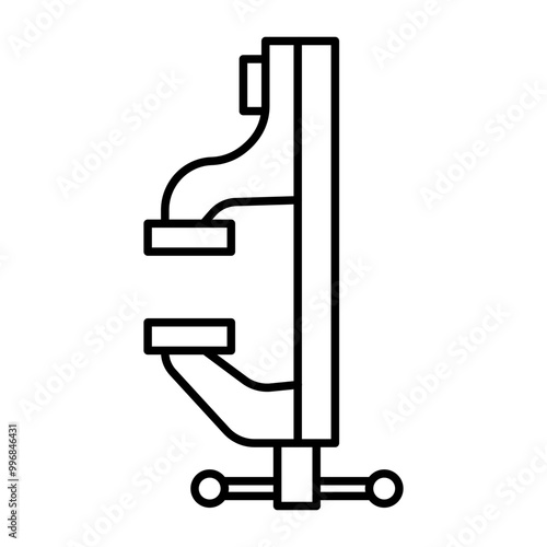 Clamp Vector Line Icon Design