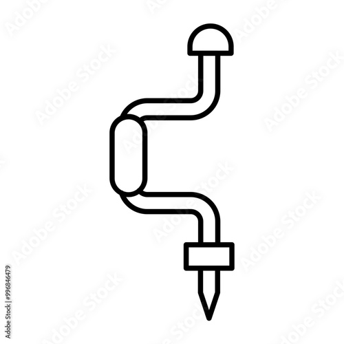 Brace Vector Line Icon Design