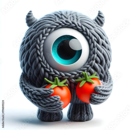 cute monster with one big eye
