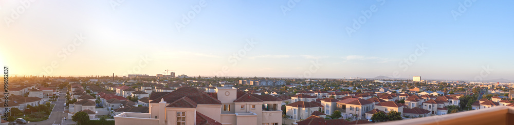 City, landscape and banner with sky at sunset for travel destination, infrastructure or outdoor view. Evening, scenery and background with buildings at town for holiday, tourism or vacation in Italy City, landscape and banner with sky at sunset for travel destination, infrastructure or outdoor view. Evening, scenery and background with buildings at town for holiday, tourism or vacation in Italy