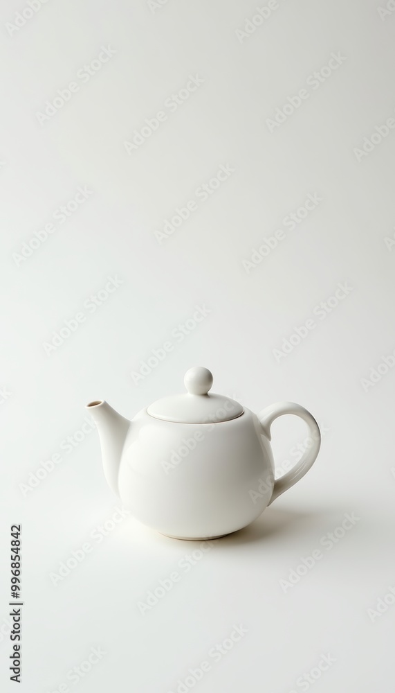 A minimalist white teapot on a soft background, perfect for showcasing elegance and simplicity in design projects, culinary presentations, or product marketing. A minimalist white teapot on a soft background, perfect for showcasing elegance and simplicity in design projects, culinary presentations, or product marketing.