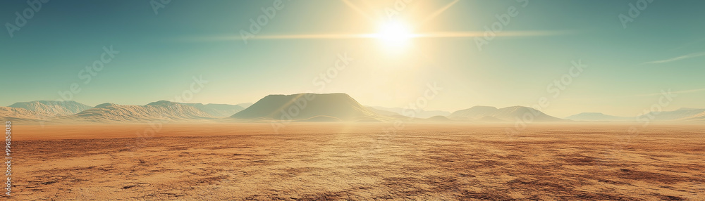Under the scorching Sahara sun, the vast desert stretches to the horizon, its hot sands shimmering in the bright rays and the air shivering with heat Under the scorching Sahara sun, the vast desert stretches to the horizon, its hot sands shimmering in the bright rays and the air shivering with heat