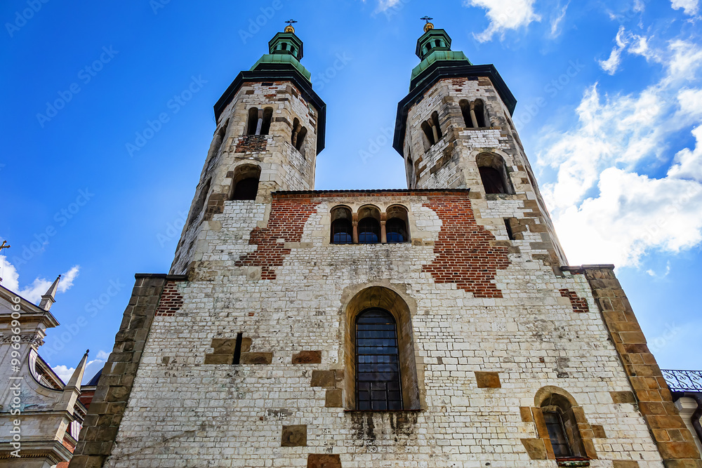 Built in the XI century, Saint Andrew is one of the oldest churches in Krakow Old Town. Krakow, Poland. Built in the XI century, Saint Andrew is one of the oldest churches in Krakow Old Town. Krakow, Poland.