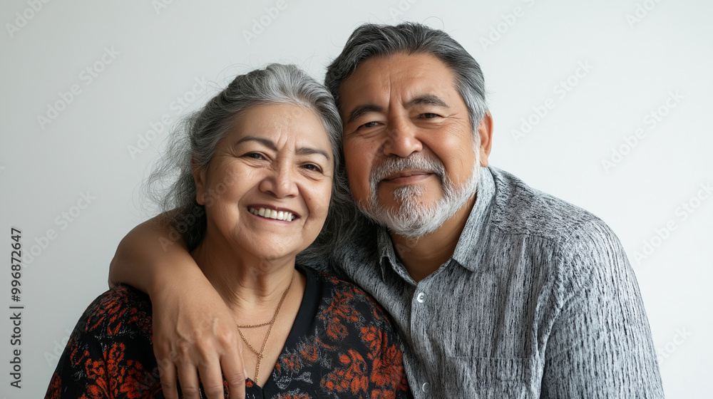Happy elderly couple embracing and smiling, portrait of senior man and woman together, love and companionship concept Happy elderly couple embracing and smiling, portrait of senior man and woman together, love and companionship concept
