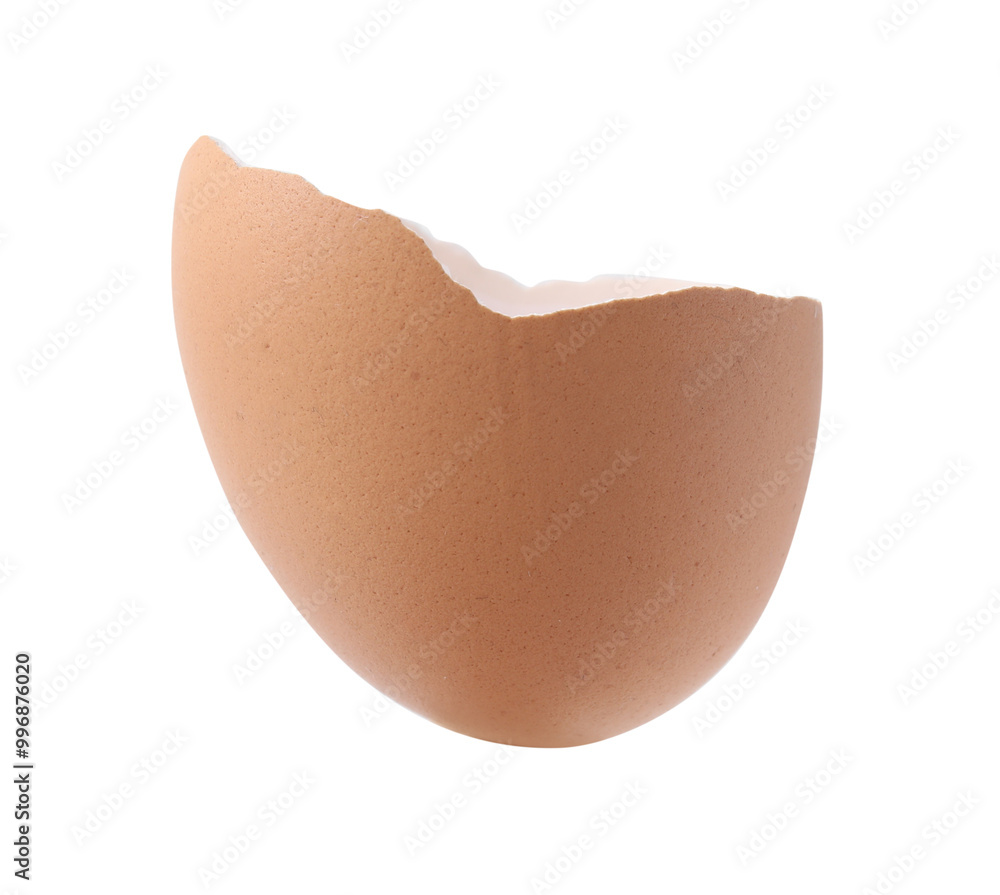 Piece of broken eggshell isolated on white Piece of broken eggshell isolated on white