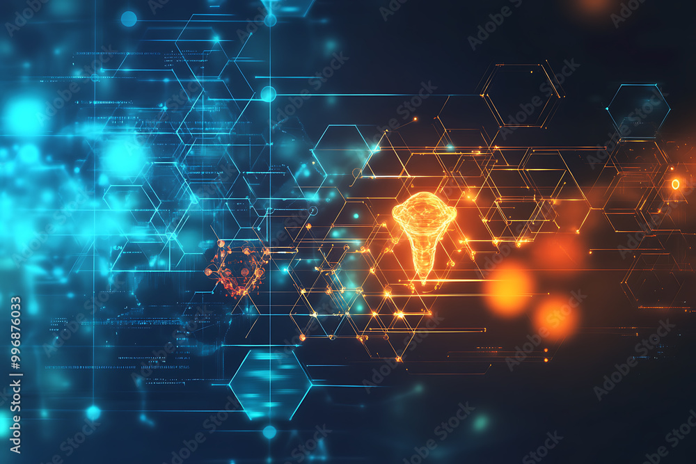 An abstract digital background image featuring molecular structures, geometric shapes, and modern data connections, symbolizing the fusion of healthcare and technology, innovation, and modern medicin
An abstract digital background image featuring molecular structures, geometric shapes, and modern data connections, symbolizing the fusion of healthcare and technology, innovation, and modern medicin