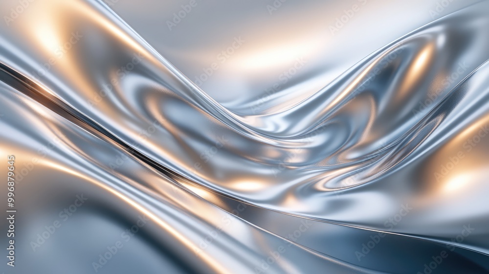 Futuristic abstract landscape of liquid metal-like smooth curves illuminated by soft light. No people, no logo. Futuristic abstract landscape of liquid metal-like smooth curves illuminated by soft light. No people, no logo.