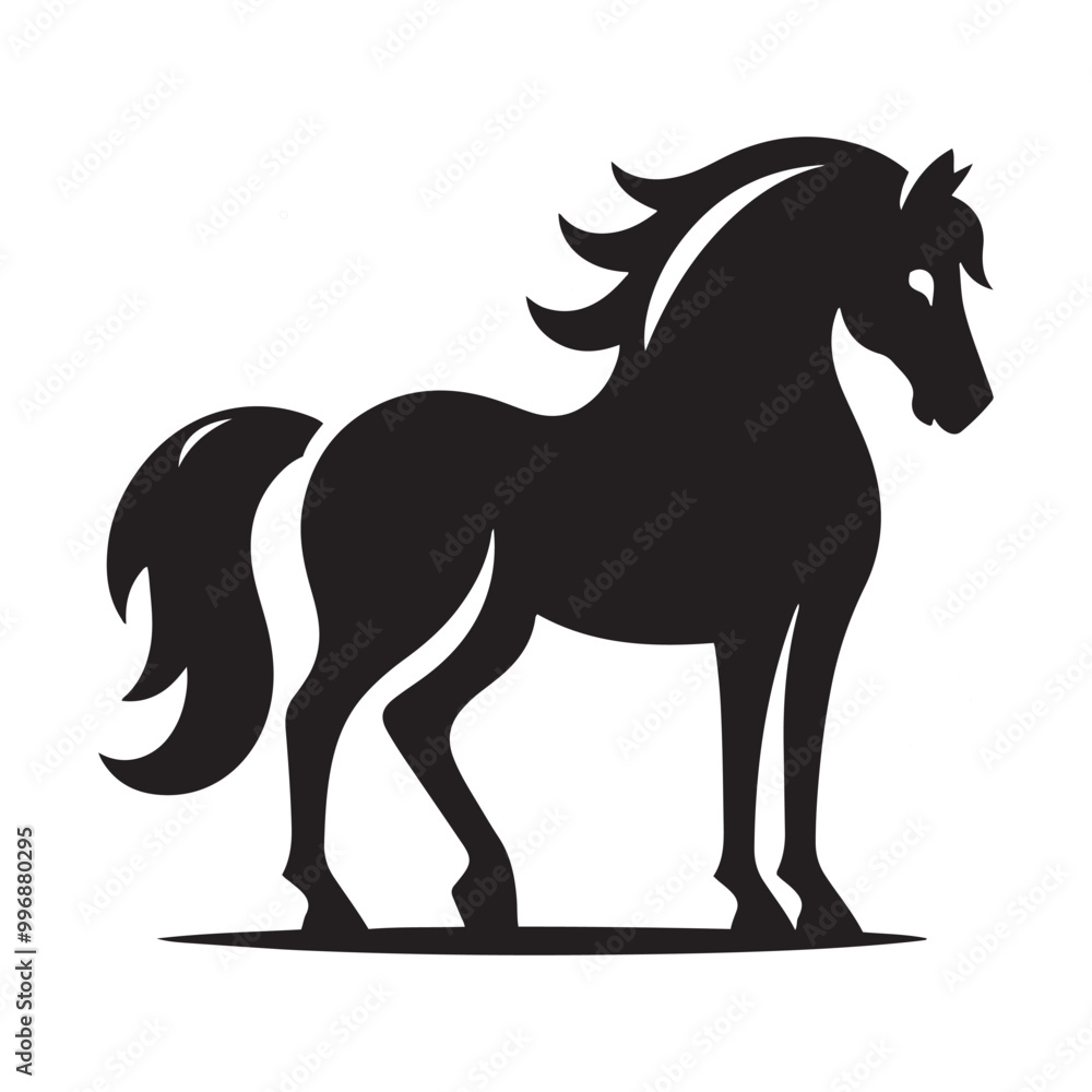 a black and white drawing of a horse with a mane of hair. a black and white drawing of a horse with a mane of hair.