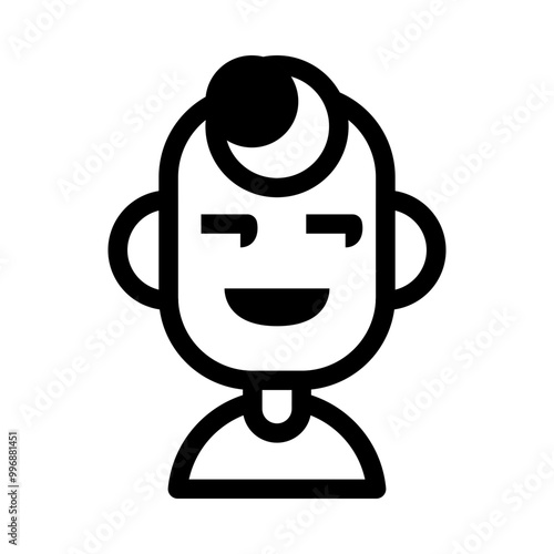 Avatar icon glyph style. Simple default profile picture vector illustration.