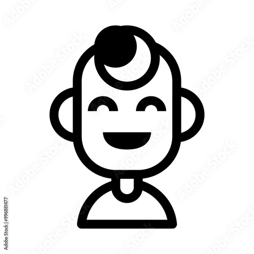 Avatar icon glyph style. Simple default profile picture vector illustration.