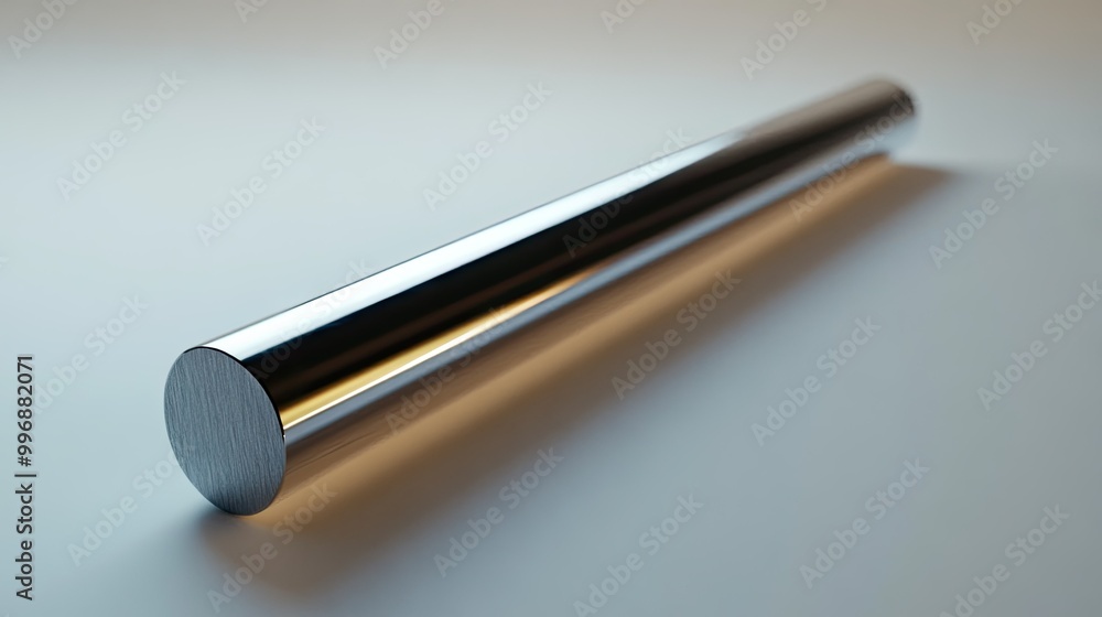 A tapered metal rod on a neutral background, leaving room for text. A tapered metal rod on a neutral background, leaving room for text.
