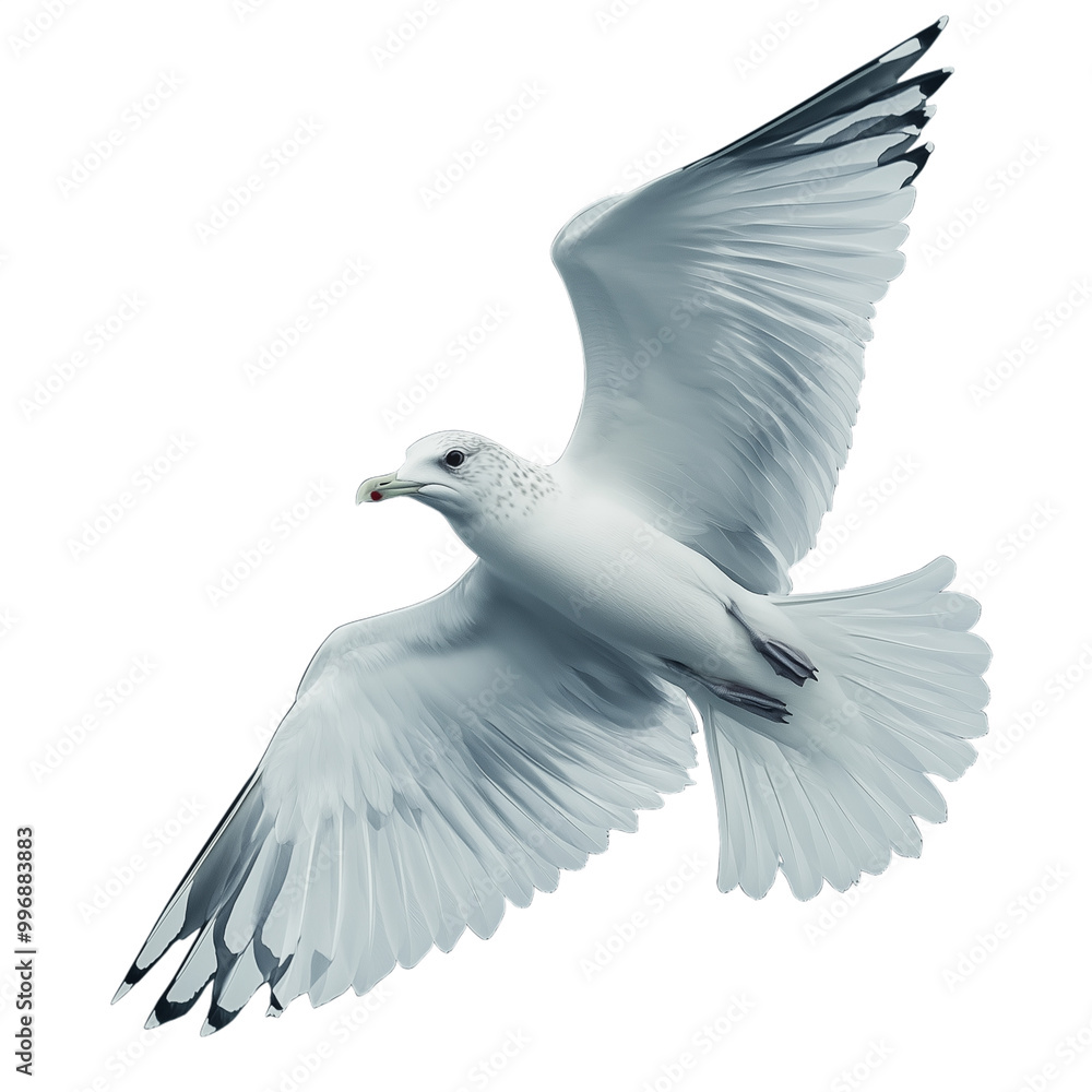 Obraz premium White dove flying with wings outstretched against a transparent background