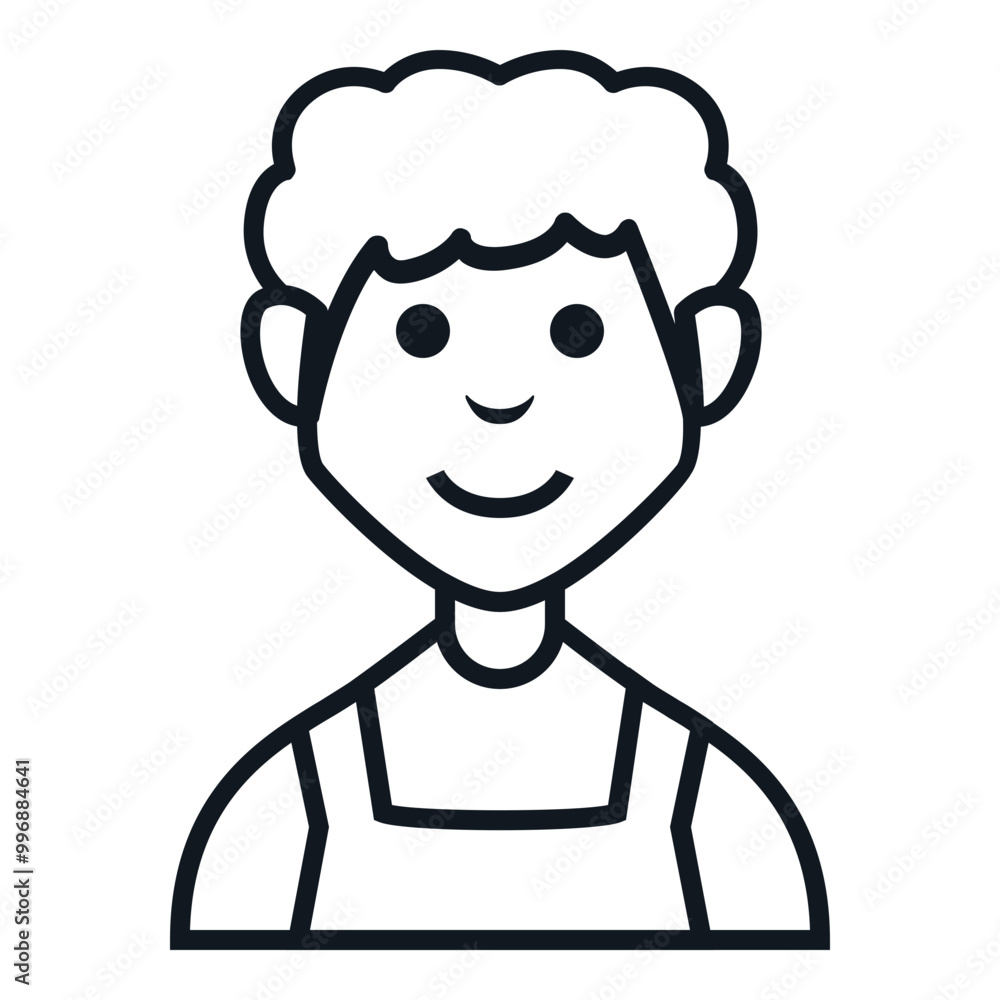 Farmer Man Avatar Style Icon. Simple Character Smile Vector Illustration. Farmer Man Avatar Style Icon. Simple Character Smile Vector Illustration.