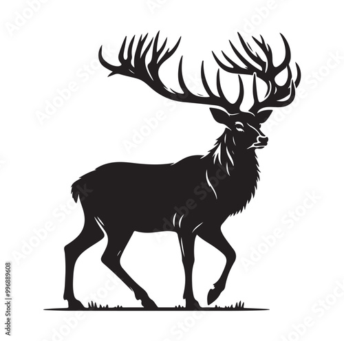 Deer silhouette, vector illustration design