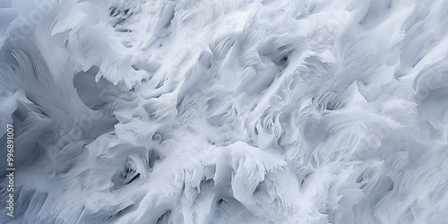 Soft, diffused snow texture with intricate patterns and gentle curves