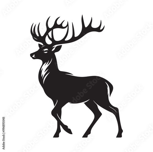 Deer silhouette, vector illustration design