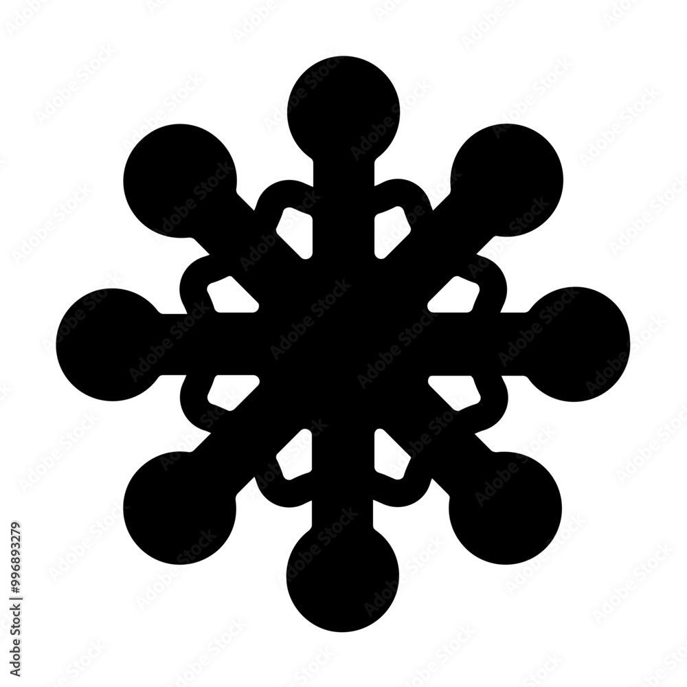 Decorative Snowflake Solid Icon Decorative Snowflake Solid Icon