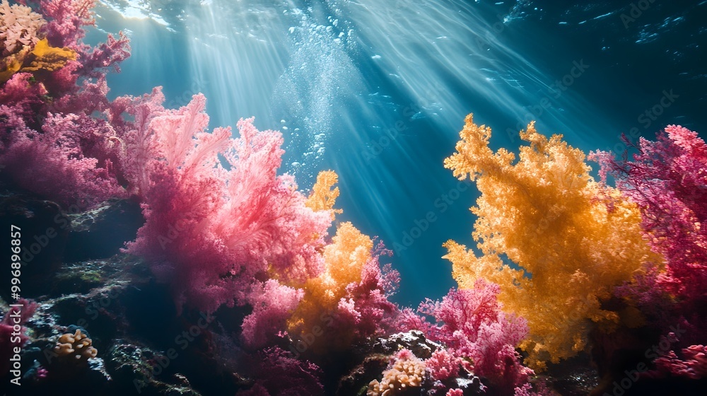 Stunning Underwater Coral Garden Showcasing the Vibrant Beauty and Diversity of a Thriving Marine Ecosystem Stunning Underwater Coral Garden Showcasing the Vibrant Beauty and Diversity of a Thriving Marine Ecosystem