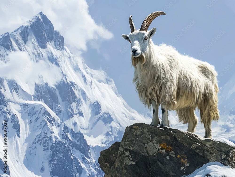 Obraz premium High Altitude Ram Grazing