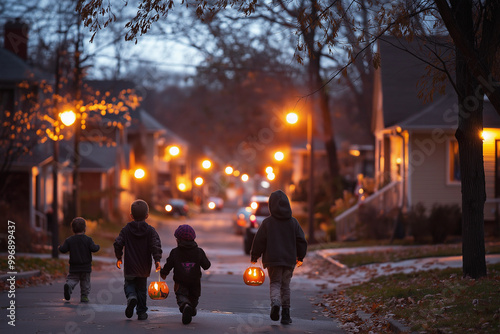 kids go trick or treating on Halloween