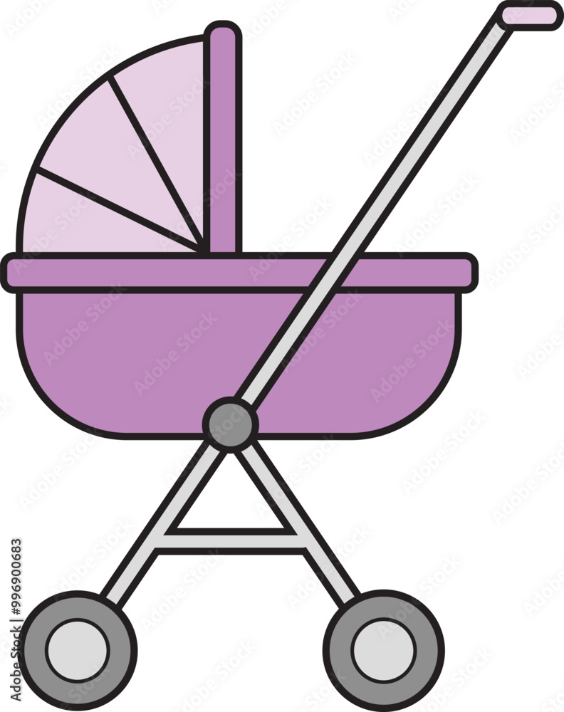 Purple Violet Baby stroller Modern Baby carriage icon. Purple Violet Baby stroller Modern Baby carriage icon.