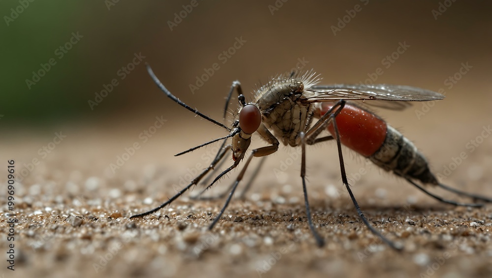 Determined mosquito completing its task. Determined mosquito completing its task.