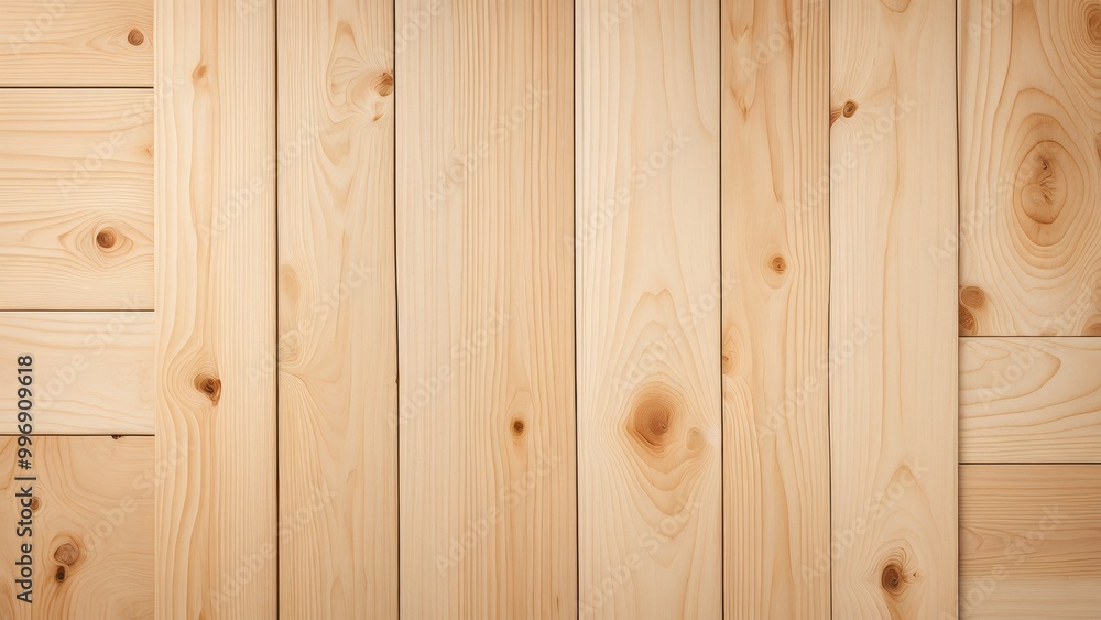 A close-up view of light-colored wooden planks arranged vertically. A close-up view of light-colored wooden planks arranged vertically.