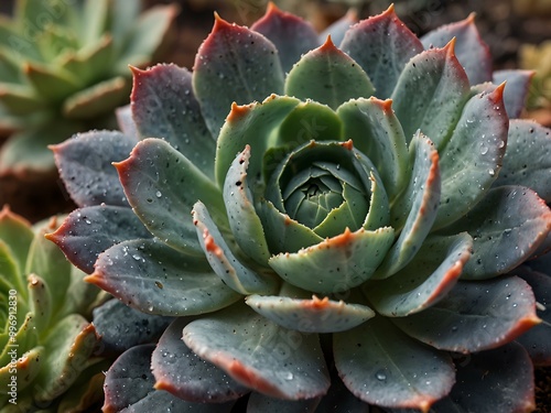 Echeveria plant close-up.