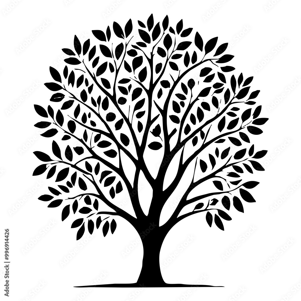 Tree . Black and white botanical pattern. For use in graphics, materials. Abstract plant shapes. Minimalist illustration for printing on wall decorations. Tree . Black and white botanical pattern. For use in graphics, materials. Abstract plant shapes. Minimalist illustration for printing on wall decorations.