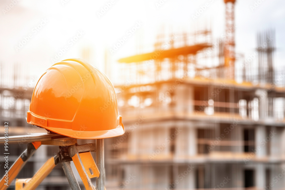 Scaffolding as safety equipment on a construction site Scaffolding as safety equipment on a construction site