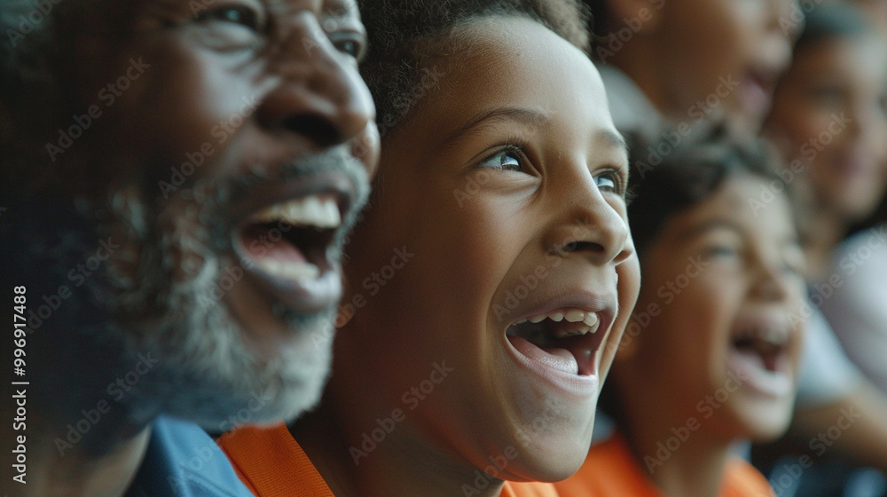 A medium close-up of parents cheering for their child at a school event or sports game, their expressions full of pride and encouragement. A medium close-up of parents cheering for their child at a school event or sports game, their expressions full of pride and encouragement.