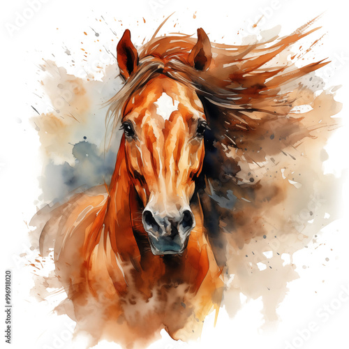 Watercolor Horse Creative Illustration Digital Art Transparent Background With PNG File