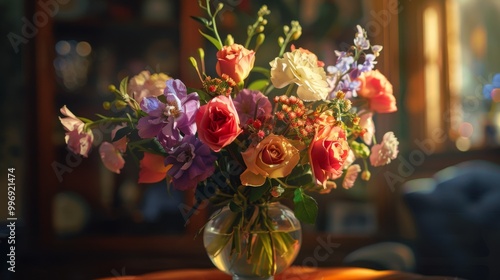 A vase of diverse blooms adds sophistication to home decor 