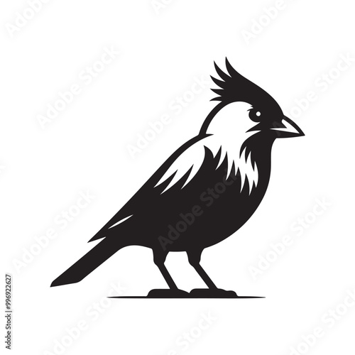 Stylish Jackdaw Silhouette Vectors: Ideal for Creative Design Projects