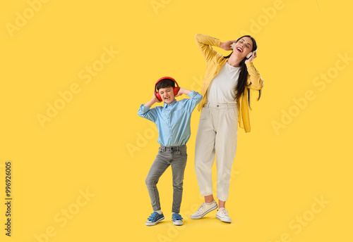 Mother with her little son ...