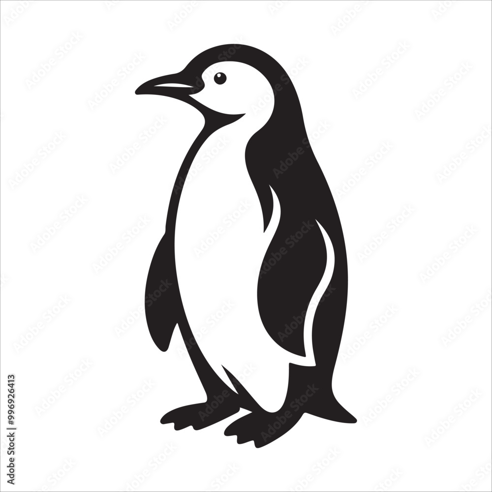 Naklejka premium Penguin Vector Art Illustration