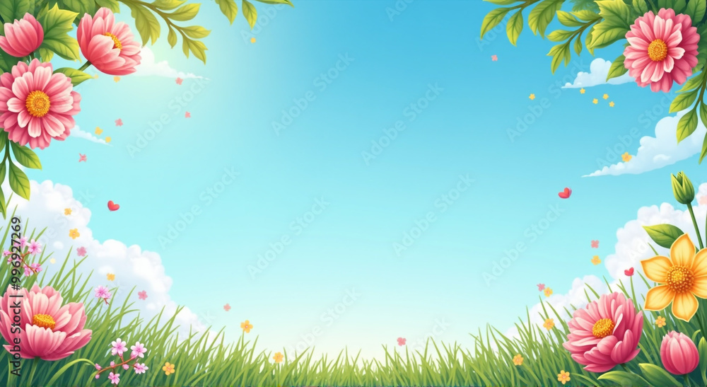 spring background with flowers