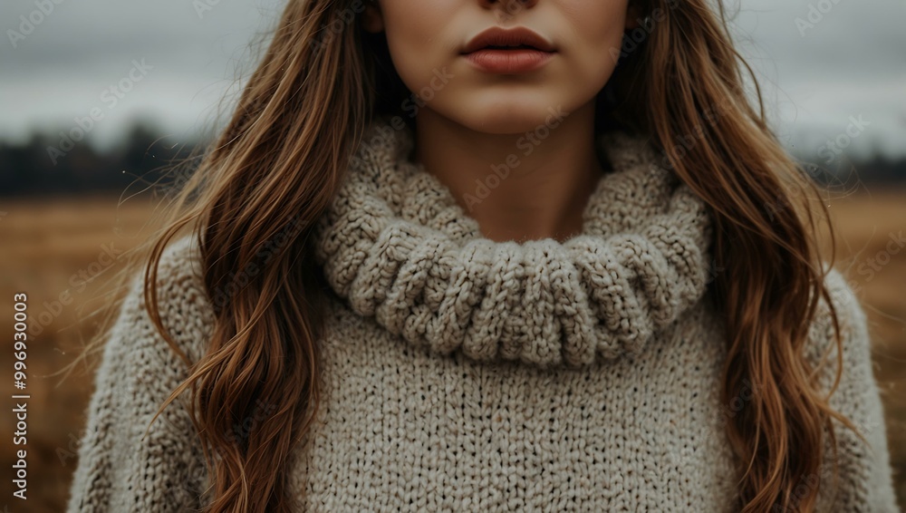 Girl bundled up in a cozy wool sweater. Girl bundled up in a cozy wool sweater.