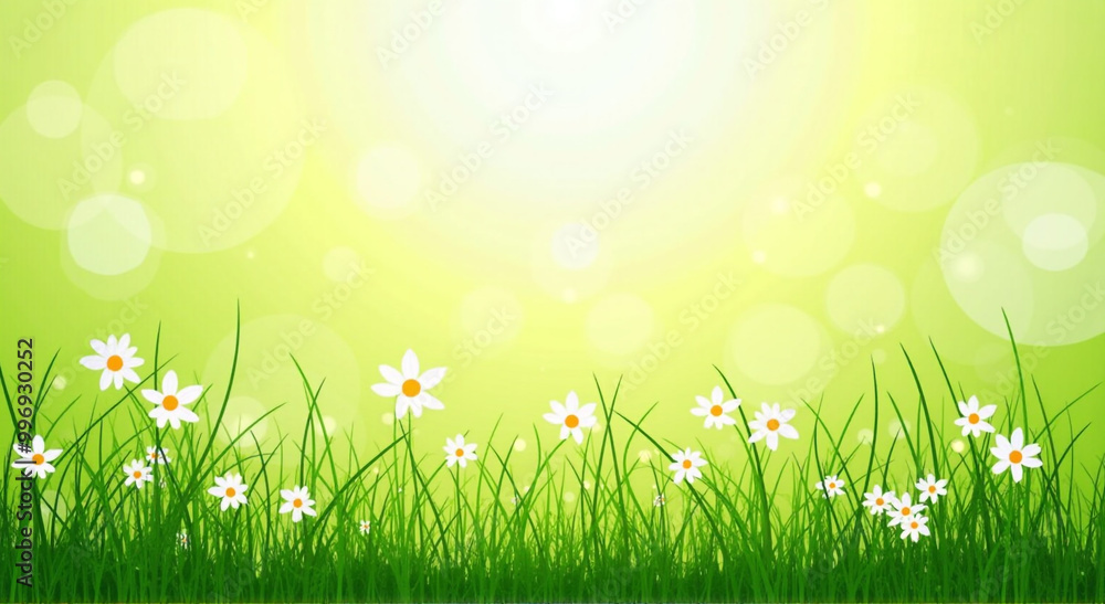 Fototapeta premium grass and flowers