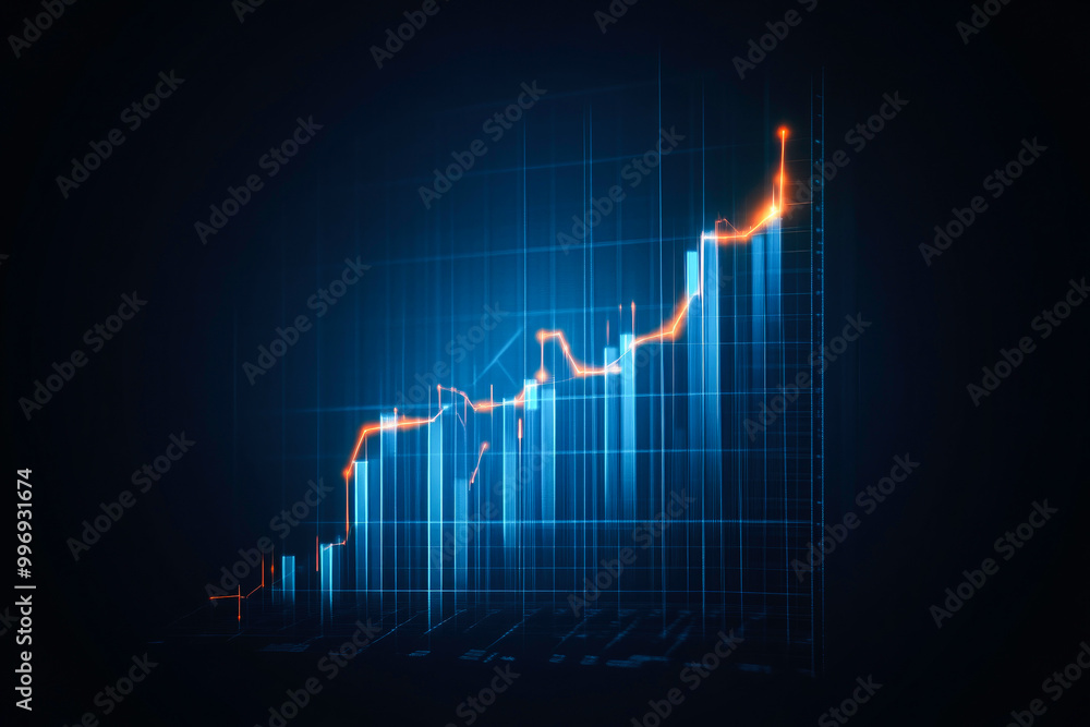 Economy and forex market growth concept